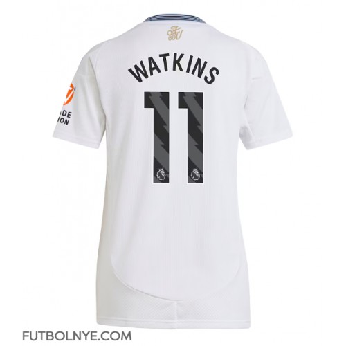 Camiseta Aston Villa Ollie Watkins #11 Visitante Equipación para mujer 2024-25 manga corta